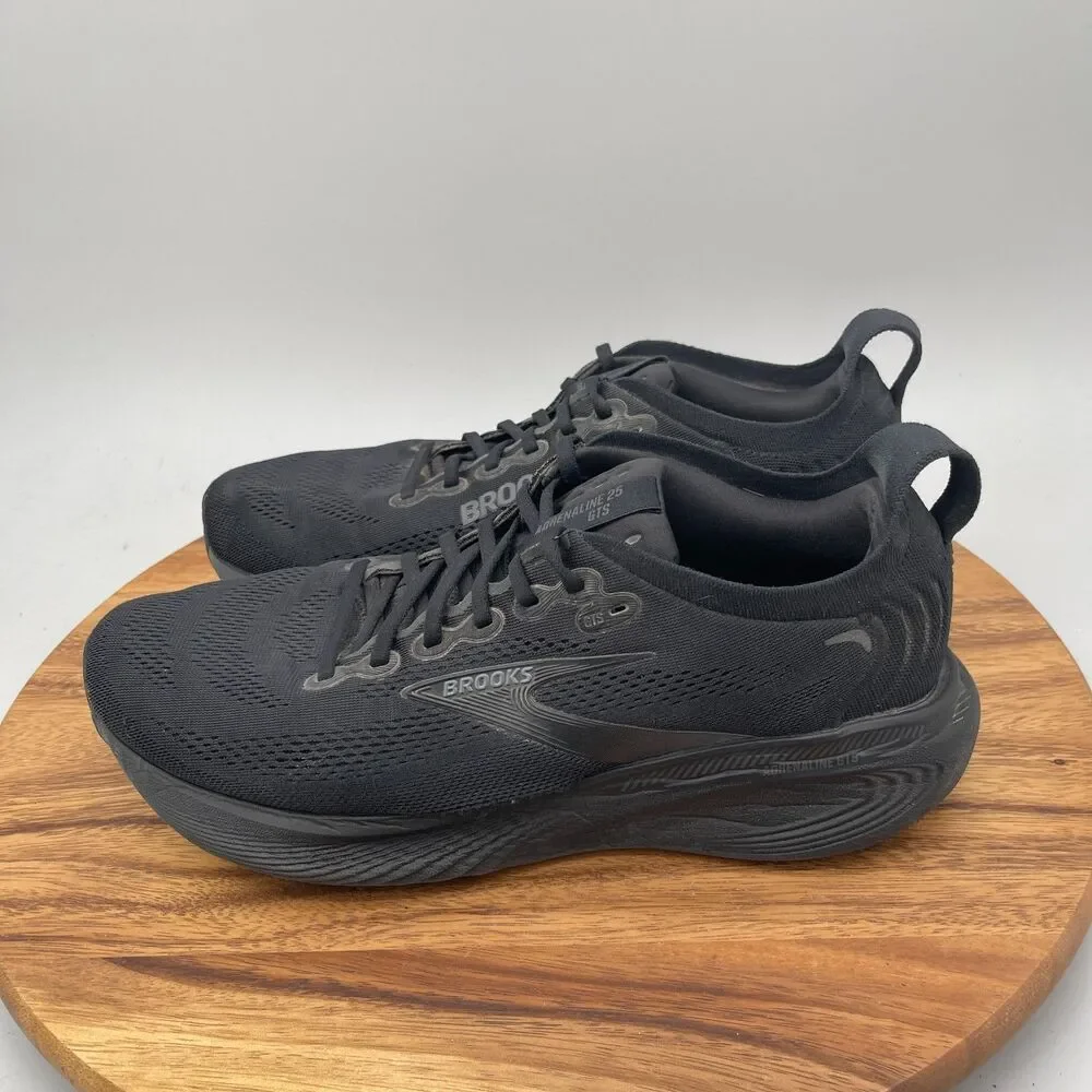 Brooks Adrenaline GTS 25 Shoes Mens Size 11.5 2E Black Running Comfort Walking